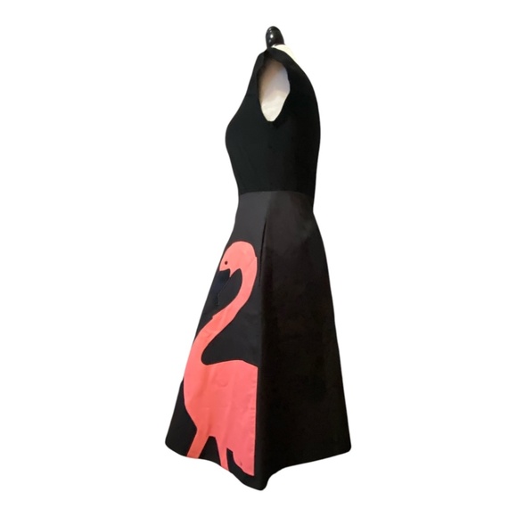 Kate Spade Cotton retro style a-line midi flamingo skirt. Sz 2 - Picture 8 of 16